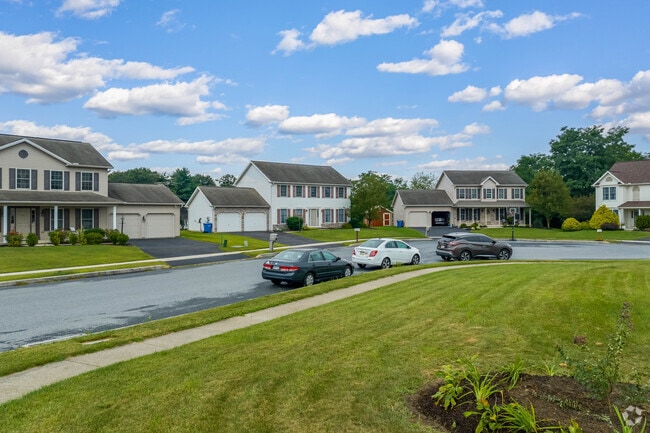 Two-story homes with attached garages are common in Lawnton.