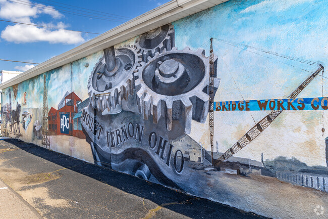 Mount Vernon displays murals and public artwork that reflect aspects of the city’s cultural heritage.