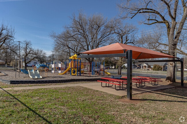 The McFadden School of Excellence has playgrounds for the students to play on during recess.
