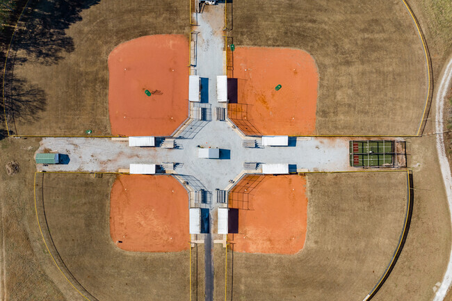 A beautiful aerial view of the baseball field at Creekside Elementary School.