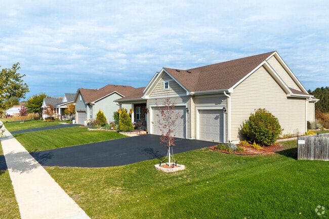 Ranch-style homes are being built on Maple Park's outskirts.