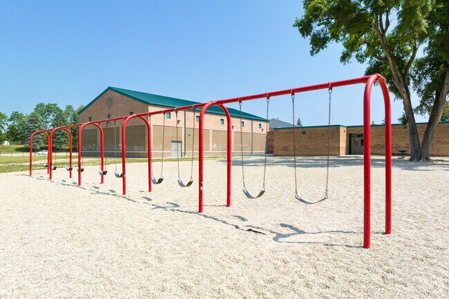 Experience Haviland Elementary School's contemporary swing sets in Waterford School District.