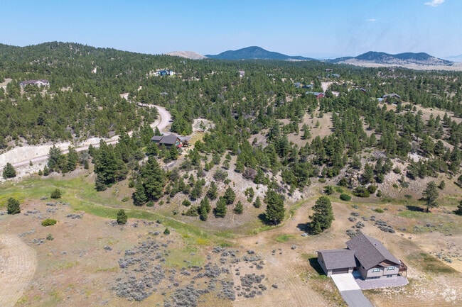 Birdseye is dominated by trees and farmland in the hills.