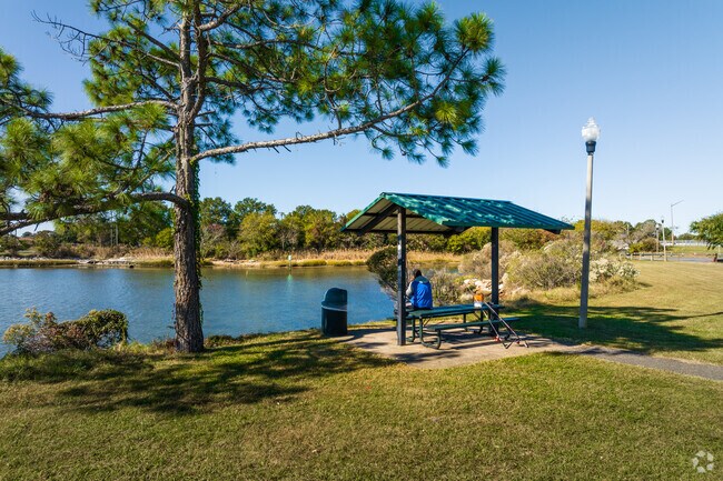 Enjoy the riverfront views at Monitor-Merrimac Overland Park in Salters Creek in the city of Newport News, Virginia.