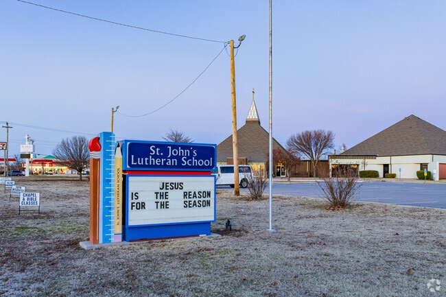 Here is the signage of St. John's Lutheran School.
