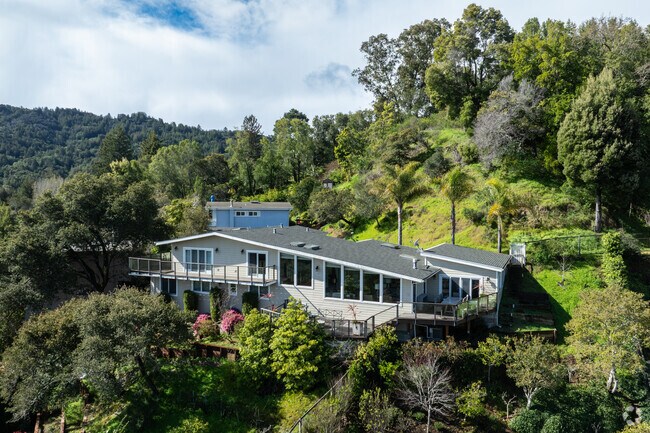 Nestled in the hills, homes in The Loop offer stunning views of Larkspur.