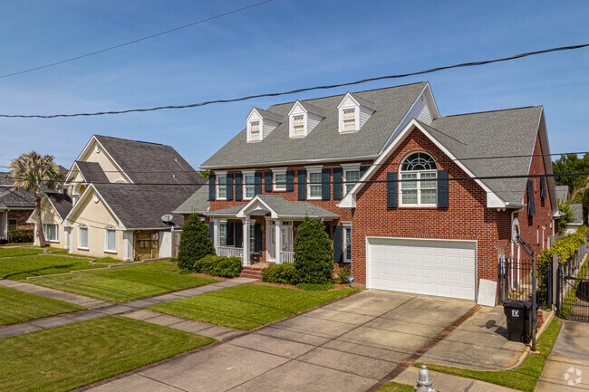 Elmwood Park blends traditional architecture and tidy landscaping.