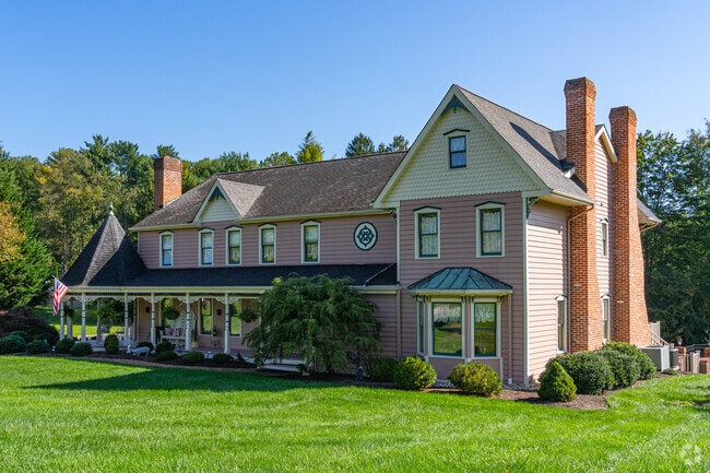 Colorful Victorian homes add a splash of color to residential neighborhoods in Edgmont.