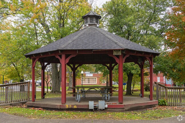 Take a load off under the gazebo at 37th St Park.