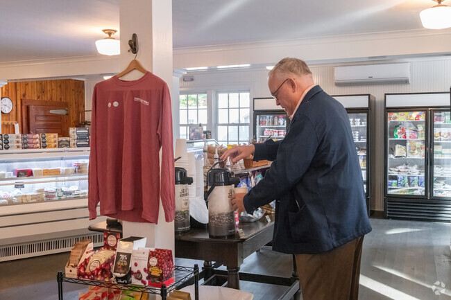 Fresh hot coffee is a real convenience at the Marion General Store in Marion Center.