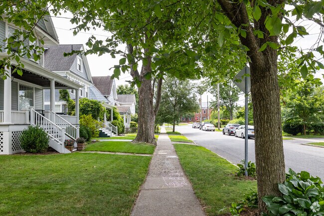 Tree lined streets are the norm in Pleasantville, New York.
