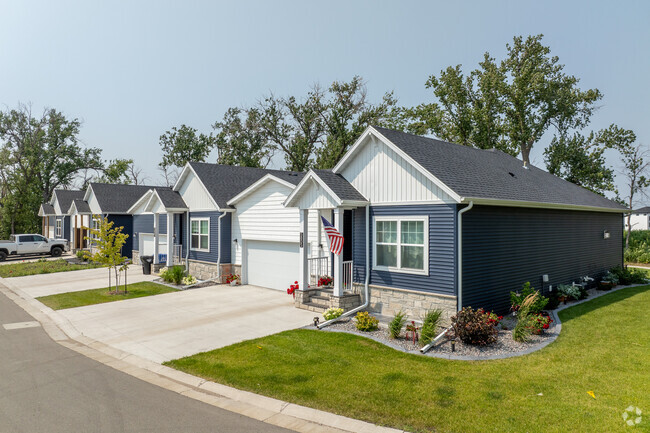 The District in Fargo, ND, features modern architecture homes that emphasize organic design.