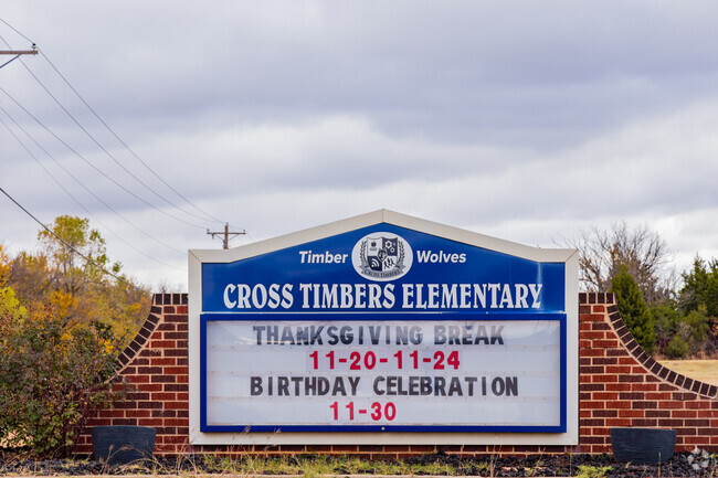 Here is the signage of Cross Timbers Elementary School.