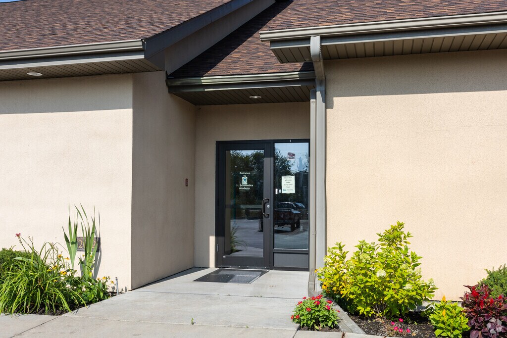 Main entrance to St. Scholastica HSC Academy in Isanti Northern Suburbs, Isanti MN