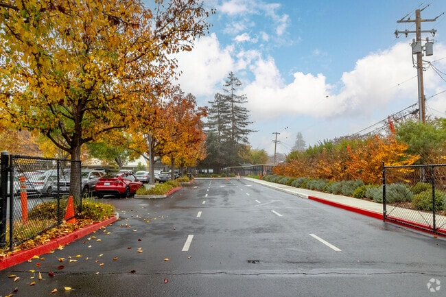 Students drop off area at The Harker School Lower Division in San Jose.