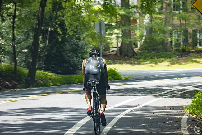 Bike lanes throughout Reston make for safe travel to local retail and recreational areas.
