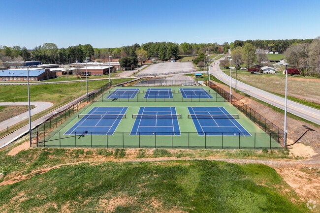 Forbush Middle School has a great set of tennis courts for it's students to use.