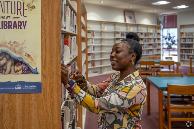 Find a new novel at the Smithfield Library near College Hills.