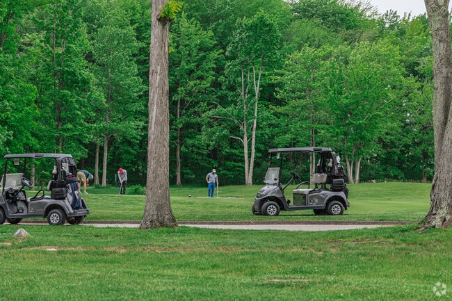 Many Quail Hollow residents drive golf carts more often than cars, embracing country-club life.