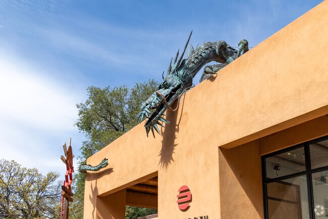 Intricate dragon sculpture in Santa Fe Plaza near Torreon.