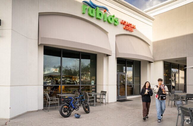 The local strip mall has many restaurants to choose from in Torrey Highlands.