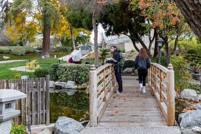 Visitors find peace and zen at Cal Poly Pomona's Japanese Garden near Ramona.