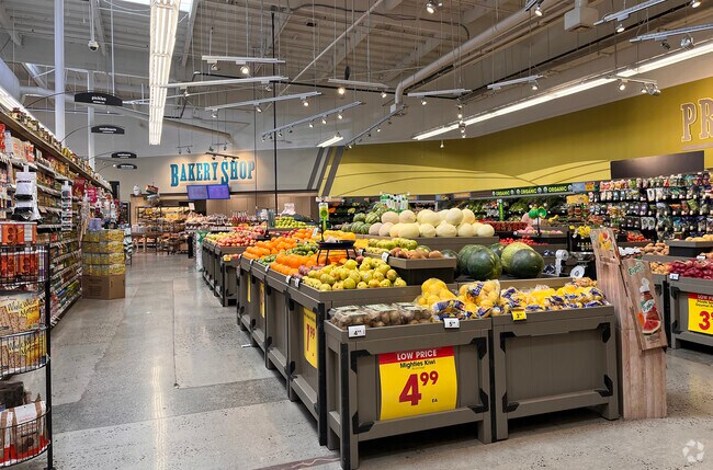 Fresh produce is minutes away in East Grove.