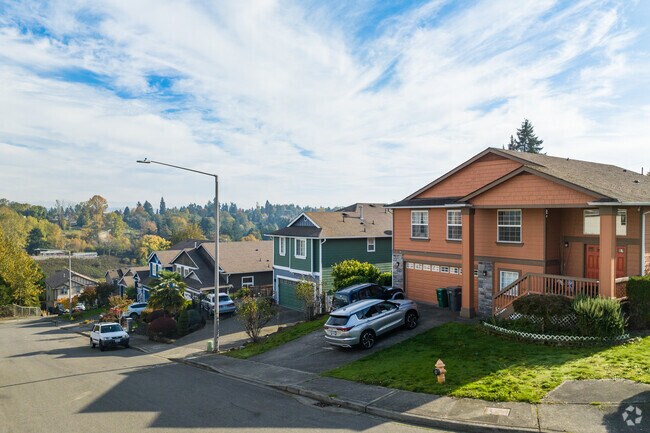 Rows of homes line the hilly streets of Thorndyke.