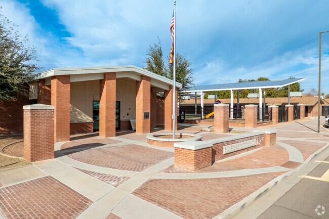 Buckeye Elementary School has a beautiful entrance, where all guests must check in.