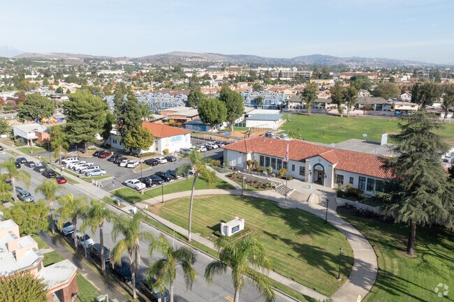 Laurel Elementary from above the city of Brea.
