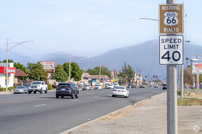 Famous Route 66, runs right through the city of Rialto.