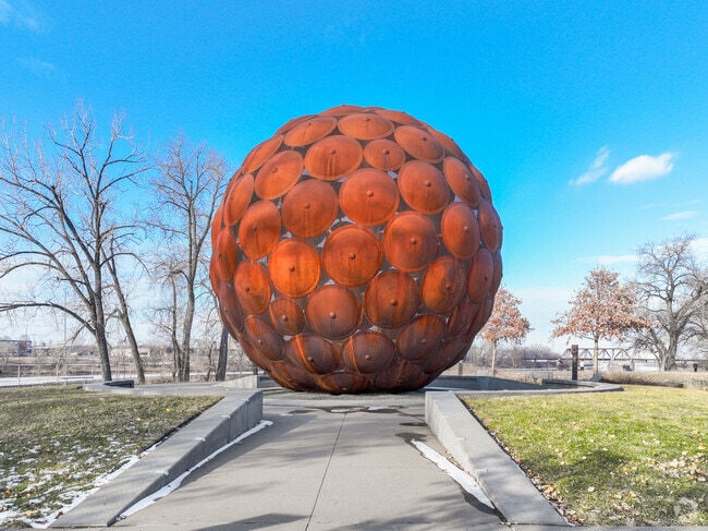 There is a unique artistic landmark at the Sheridan Memorial Park.