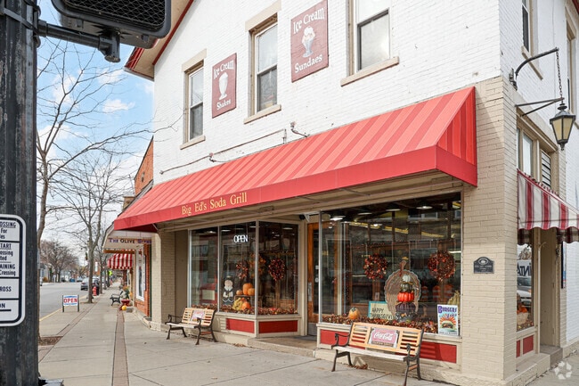Restaurants and shops greet visitors on Main Street, in Vermilion.