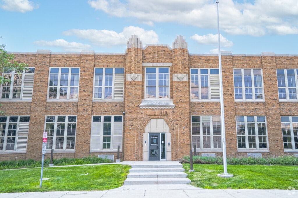 Eppler Junior High School has a beautiful brick building.