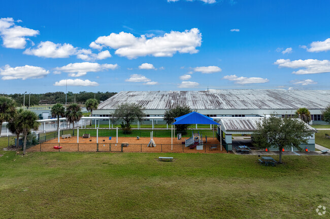 A pavilion and playground are recess highlights at Ralph M. Williams Junior Elementary School.