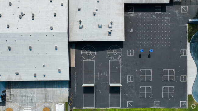 You'll find a large blacktop for recess games at College View Elementary School in Goldenwest.