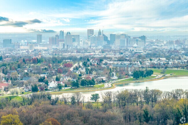 Downtown Baltimore is not a far drive from Lauraville.