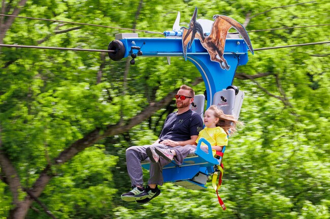 The Soaring Eagle zip line at Zoo Knoxville is fun for the whole family.