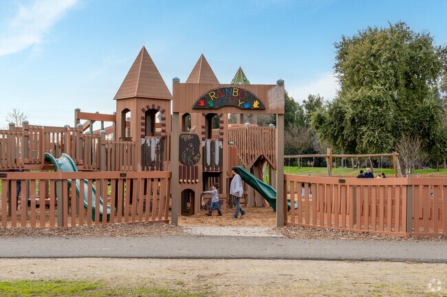 The Rainbow City playground is located at Community Park in Central Davis.