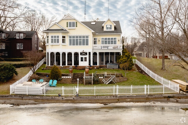 Property on any of Warsaw's lakes feature higher end homes like this lakehouse on Winona Lake.