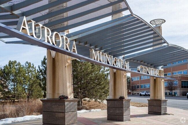 Find the Public Library and Aurora Water-wise Garden at the Aurora Municipal Center.