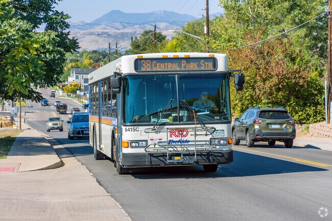 RTD bus stops also line West 38th Avenue as an alternative to driving into the city,