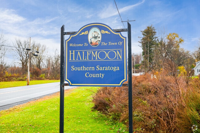 Halfmoon welcomes residents as they enter.