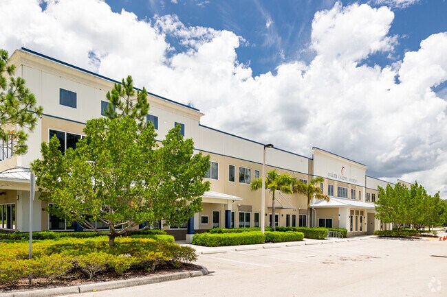Collier Charter Academy in Naples has parking at the side of the building.