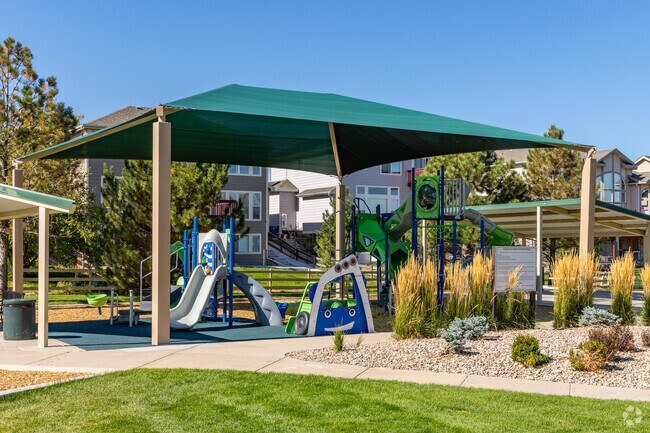 At Saddle Rock Ridge Playground, kids can explore the shaded playground area.