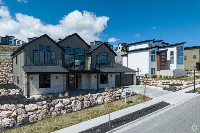 Newly built two-story homes are common in the Herriman neighborhood.