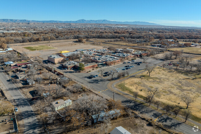 Aerial view of Harrison Middle School.