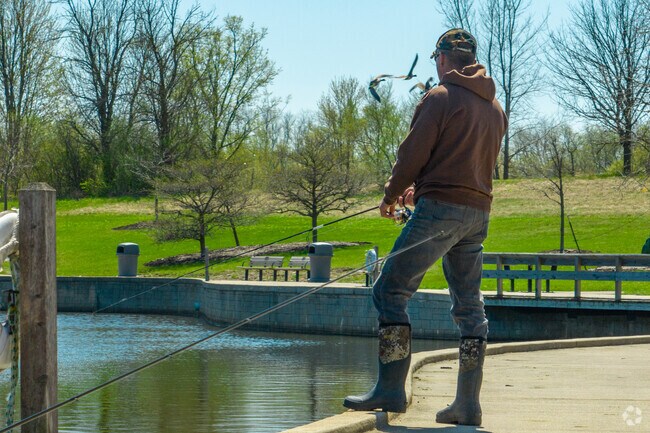Reel in a bluegill, catfish or largemouth bass while fishing at Monee Reservoir.