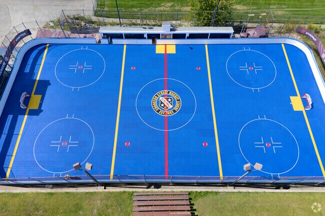Cranston Street Hockey League plays at this rink near Arlington’s Calise Field.