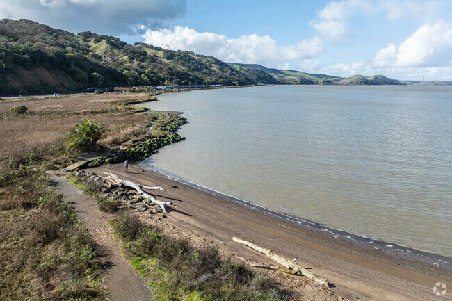 Downtown Martinez's Regional Shoreline Park has beautiful beaches to watch the waves.